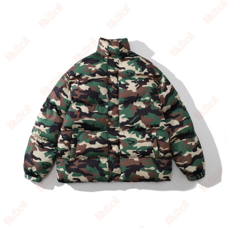 camouflage puffer jacket not hooded
